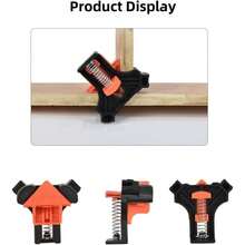 4PCS 90 Degree Corner Clamps For Woodworking, Fast Adjustable Quick Spring Loaded Woodworking Clamps,Cabinets,Photo Framing - A - View 9