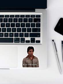 "Me No Understando" Sticker - Fez That '70s Show Quote Decal, Funny Retro Sitcom Merch For Kindle & Laptop, Sarcastic Brain Empty Gift - Multicolor - View 5