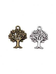 10pcs 22x17mm Tree Charms Pendant For DIY Jewelry Making Necklace Keychain Phone Chain Bracelet Making Accessories Handmade Craft Making Findings - Tree - View 2
