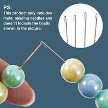 4Pcs Beading Needles17cm/6.69inch With Storage Tube, Bead Crochet Hooks Beaded Needles Steel Wood Bead Needle Threader Jewelry Making Tools Beading Needles Sewing Embroidery - View 9