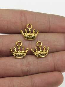 20个13x14毫米皇冠吊坠，适用于DIY珠宝制作，如项链、钥匙扣、手机链、手链等，手工工艺品制作配件 - 皇冠 - 查看 6