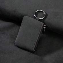 Hộp đựng chìa khóa xe hơi có khóa kéo, vỏ móc chìa khóa sang trọng bằng da lộn nhân tạo, phụ kiện ô tô đa năng. - A - Xem 7