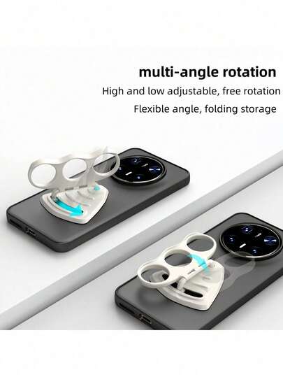 Soporte de anillo plegable para teléfono | Soporte de teléfono multifunción universal | Alivia la presión en los dedos | Accesorio de montaje compacto y a prueba de agua para escritorio en la parte posterior de teléfonos inteligentes