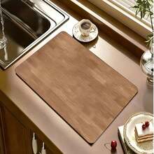 1pc Multi-Purpose Wood Grain Pattern Mat, Suitable For Various Occasions Such As Washing Machine, Coffee Maker, Dining Table - Multicolor - View 13