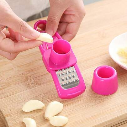 Multi-Functional Stainless Steel Electric Garlic Grinder, No Plug Required, Plastic Garlic Chopper, Easy To Use For Garlic, Ginger, Onion, Chili Pepper, Nuts And More
