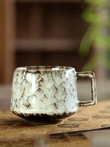 1pc 200ml Creative Ceramic Mug With Unique Reactive Glaze, Suitable For Breakfast, Water, Juice, Couples, Luxury Coffee, Latte Art, Beverage - Multicolor - View 19