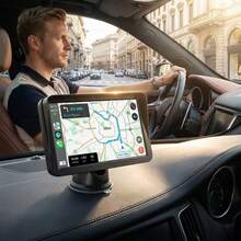 无线CarPlay通用7英寸车载显示屏，支持Apple CarPlay和Android无线连接，高清触摸屏，GPS导航，蓝牙一体化设计，车主必备 - A - 查看 3