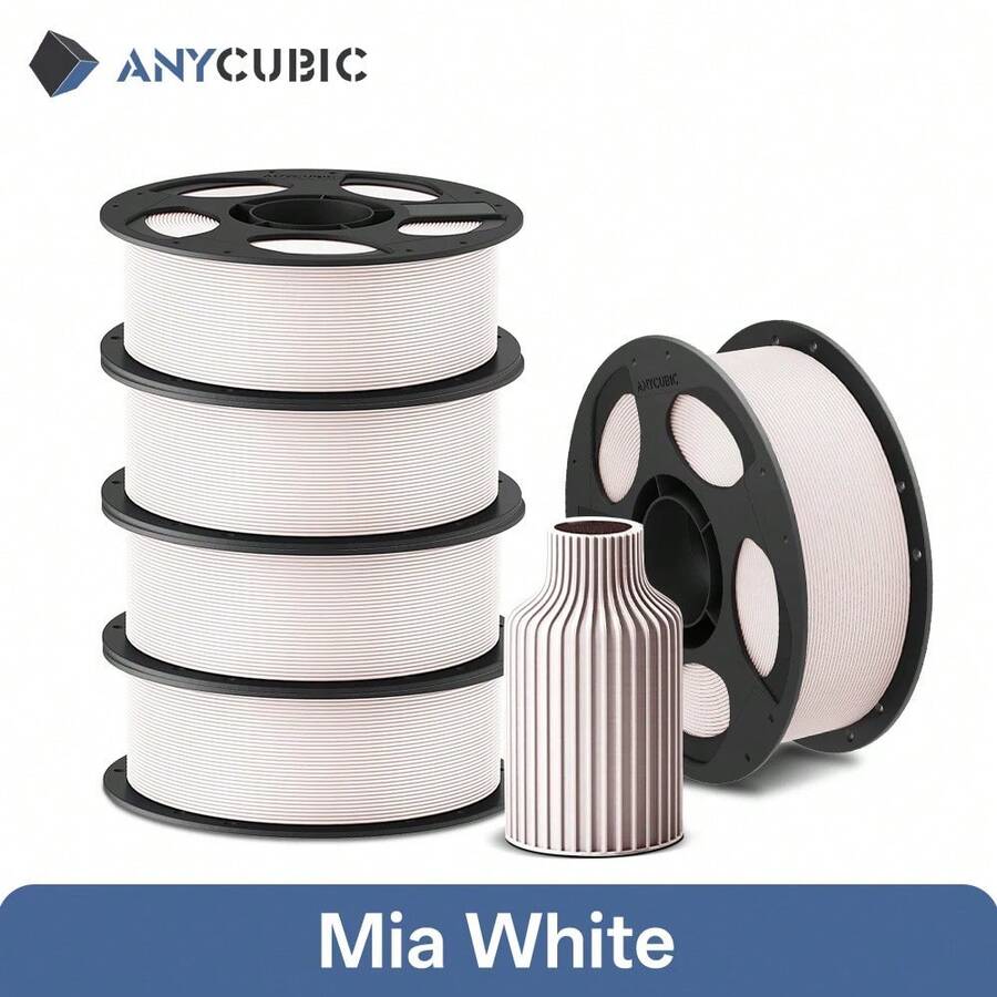ANYCUBIC 5KG PLA Filament FDM 3D Printer 1.75mm 3D Printing Material Failment Kobra S1C K3C EU US Warehouse - 5KG Mia Trắng - Xem 1