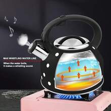 Haus Roland Hausroland 2.5升不锈钢鸣笛波点水壶，适用于燃气灶和电磁炉 - 查看 2