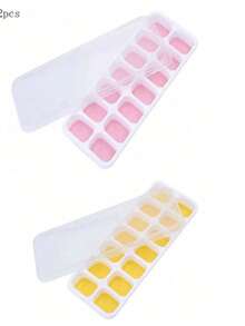 1/2/4pcs Ice Cube Trays, Multifunctional Household Chocolate Mold With Removable Lid Stackable Ice Tray, Suitable For Freezing Cocktails, Whiskey, Kitchen Utensils - Multicolor - View 17