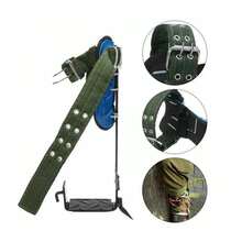 Adjustable Camping Belt Set With 2 Gears, Lanyard Rope, And Tree Climbing Spikes - Multicolor - View 5