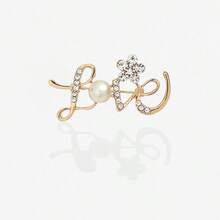 1 pieza/2 piezas Broche de aleación de aluminio con estilo retro bohemio casual, estilo palaciego, lindo y elegante con diamante de imitación, adecuado para todas las estaciones - Multicolor - Ver 3
