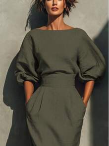 2026春夏畅销单品：这款橙色束腰半身裙风靡全球街头时尚 - 綠色 - 查看 3