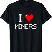 I Love Miners Funny Miner Mining Gamer T-Shirt - Đen-2 - Xem 1