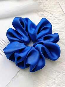 Bộ 1/12 dây buộc tóc bằng lụa satin mềm mại, không gây hư tổn tóc, thích hợp cho kiểu tóc đuôi ngựa cao và trang phục thường ngày. Bộ dây buộc tóc thời trang Klein Blue. - Xanh đậm - Xem 5