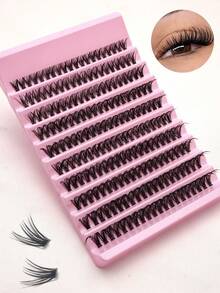 40D/40D*2 200 Pieces Of Clustered Eyelashes 8mm-16mm D Curled Grafting Single Thick Eyelash Extension Makeup Tool, Creating Natural And Dramatic Effects. DIY Fake Eyelashes At Home - D - View 11