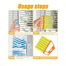 2pcs/Set Handheld Blind/Car Window Cleaner, Vent Cleaner, Curtain Duster With Removable Microfiber Cover For Convenient Cleaning, Air Conditioner, Car Vent, Fan Slot Cleaner, Home, School, Hotel, Christmas Cleaning Tool (2pcs/1pc Available) - C - View 6