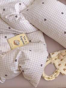 3件套涤纶复古格子印花床上用品套装，适合男孩/女孩宿舍，拉链封口，四季皆宜，柔软透气，适用于宿舍床、单人床、双人床、特大床、卧室（包含1个被套、2个枕套，不含填充物） - 彩色 - 查看 11