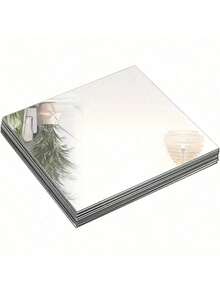 1/5/10pcs Elegant Acrylic Square Mirror Tray Set - 8inch Perfect For Weddings, Showers & Birthdays - Ideal Table Centerpiece & Decor - Square - View 9