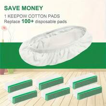 16 Piece Multifunctional And Sturdy Household Mop Replacement Cloth, Green/White/Gray, Washable, Reusable Mop, Flat Mop Replacement Cloth Cover Pad, Suitable For Various Occasions - 16 chiếc - Xem 2