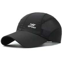 1pc Men's Lightweight Breathable Quick-Dry Mesh Baseball Cap, Suitable For Summer, Running, Marathon, Sun Protection - A - View 6