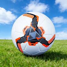 1 pièce Ballon de football, ballon de football doux résistant à l'usure pour l'entraînement et la compétition des adultes, Taille 4,5 - Orange - Voir 5