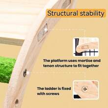 鹦鹉玩耍必备：木制攀爬梯和鸟秋千玩具 - 理想的笼子配件 - 升級款 - 查看 6