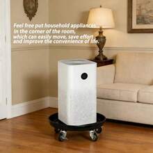 SIAMO - Caddies para plantas con ruedas gran soporte de metal resistente con ruedas platillo móvil para uso en interiores y exteriores 14 pulgadas 2 unidades color negro - como en la foto - Ver 7