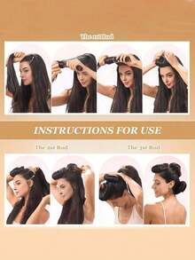 三件套：免加热卷发器、头带式卷发器和热卷发器，采用柔软高弹橡胶制成，免加热卷发器，美发造型工具配件，适用于理发店、美容院、旅行，是美发产品、家居睡眠浴室装饰的理想之选。 - 彩色 - 查看 2