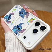 Miniso 迪士尼史迪奇太空冒险全印花手机壳，透明磁吸防震，适用于iPhone 17 Pro Max/17 Pro/17 Air/17/16/15/14/13/12/11/X/XS Pro/Pro Max系列，iPhone 17 Pro Max手机壳，iPhone 17 Pro手机壳，iPhone 17手机壳，圣诞礼物，送给女朋友的好选择 - 藍色 - 查看 4