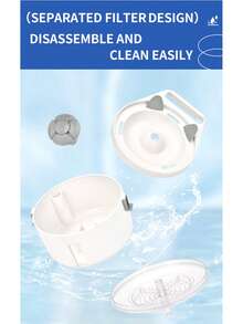 2L Fontana d'acqua automatica senza fili per animali domestici, con finestra del livello dell'acqua, sensore di movimento super silenzioso, adatto per gatti e cani, regalo perfetto per Ognissanti e Natale, basta installare le batterie per usarlo, uso interno, camera da letto e brevi viaggi - 2 litri - Visualizzare 10