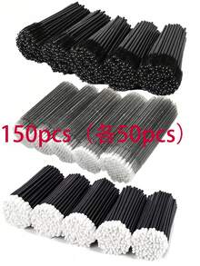 Eyelash Extension Supplies Set: Disposable Eyelash Brushes, Micro Cotton Swab Brushes, Eyelash Mascara Brushes, Lip Brushes - Multicolor - View 16