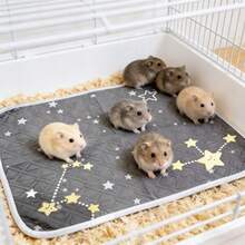 1 Buah Alas Tidur Hamster dan Kelinci Motif Bintang Musim Panas, Bernapas, Menyerap, dan Anti Bocor, Alas Tidur Hewan Peliharaan Kecil, Alas Anti Urine, Alas Sarang Hewan Peliharaan, Alas Pelatihan Anjing, Ideal untuk Melatih Hewan Peliharaan Buang Air, Dapat Digunakan di Mobil, Kandang Bermain & Rumah - View 7