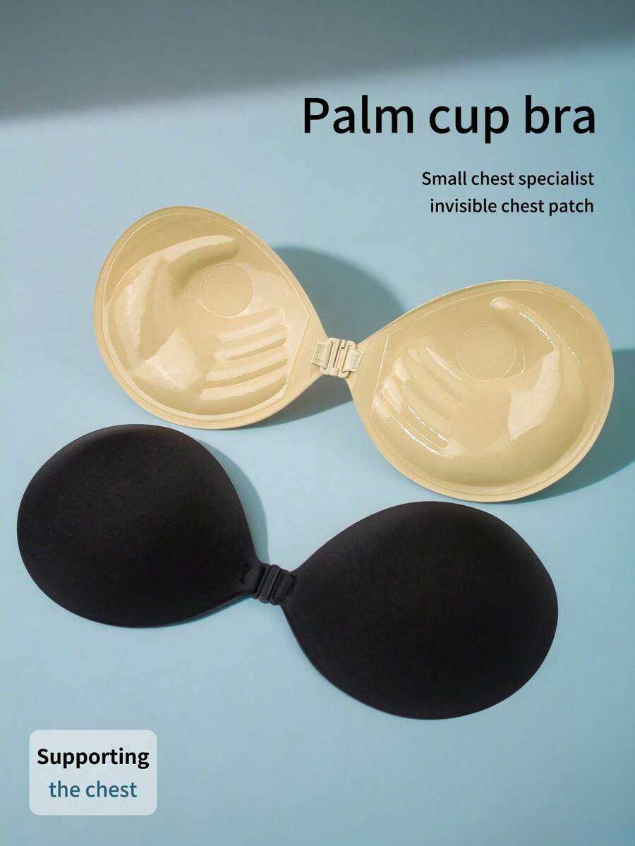 1件3厘米厚隐形文胸，适合小胸无肩带露背连衣裙，可重复使用，丰胸 - 彩色 - 查看 1