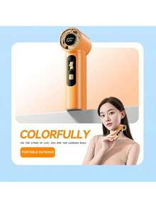 YITUMU Quạt điện mini cầm tay 2000mAh, làm mát mạnh mẽ 100 cấp độ, màn hình LED, sạc nhanh Type-C, luồng gió mạnh, quạt để bàn/ngoài trời di động - Cầm tay - Xem 13