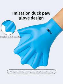 Silicone Hand Paddles Swimming Equipment, Adult Training Learning Swimming Freestyle Diving Hand Gloves - Multicolor - View 5