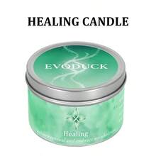 EVODUCK Candles Scenteds | Lavender & Eucalyptus 3oz Scented Soy Wax Candle With Green & White Crystal | For Deep Focus, Meditation, Yoga & Reading | Valentine's Day, Birthdays Gift | With Guidance Card - Crystal Candles - View 15