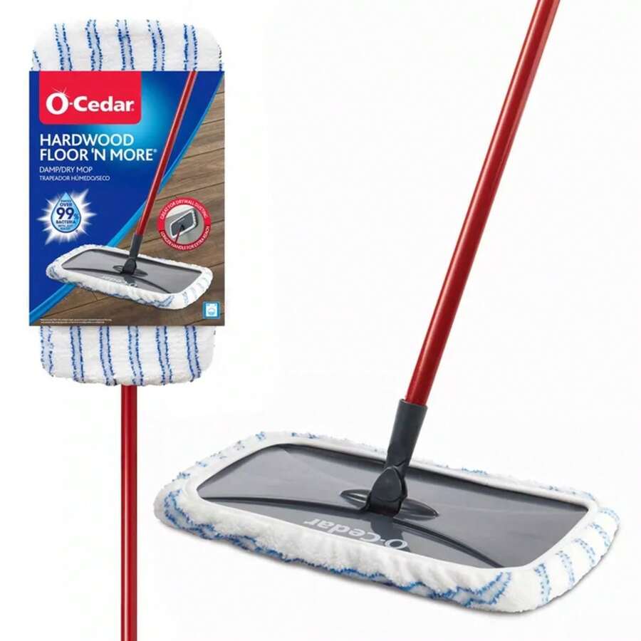 O-Cedar Hardwood Floor 'N More Microfiber Mop: Non-Abrasive, Portable, Steel, Multi-Surface Cleaning Tool - 1 - 查看 1