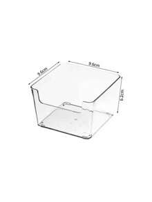 1pc Transparent Drawer-Style Storage Box, Cute Girl Style, Memo Organizer Box, Diary/Stationery/Sticker Storage Box, Suitable For Desk Organization - Small Compartments - Stackable And Mixable - Categorized Storage Box, Essential For Back To School Season Office Desk Accessories Desk Accessories Office Supplies Office Decor - Multicolor - View 11