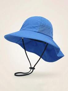 1-2岁 2-6岁 6-10岁 儿童防晒帽 夏季婴儿遮阳帽 幼儿遮阳帽 男女童薄肩披肩大帽檐渔夫帽 - 1PC - 查看 14