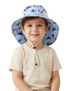 1-2岁/3-5岁/6-10岁儿童户外防晒帽，透气面罩遮阳帽，可拆卸渔夫帽，夏季保暖 - 1PC - 查看 12