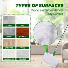 16 Pack Strong Reusable Mop Replacement Pad, Green/White/Gray, Washable For Both Dry And Wet Use, Highly Absorbent Cleaning Tool, Essential For Home Cleaning - 16Pcs - View 2