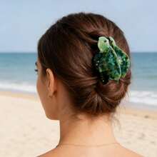 1pc/3pcs Cartoon Sea Turtle Hair Clips, Cute Mini Turtle Hair Claws, Personalized Hair Claw, Street Style Vacation Hair Accessories - Multicolor - View 3