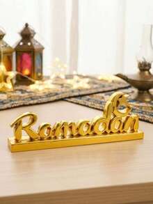 Một món đồ trang trí chữ cái Eid Al-Fitr Ramadan mạ vàng/bạc sáng tạo, đồ thủ công trang trí chữ cái bằng nhựa theo phong cách cổ điển, một món quà đáng yêu cho lễ Eid Al-Fitr, trang trí nhà cửa, tiệc tùng và sự kiện. - Nhiều màu - Xem 11
