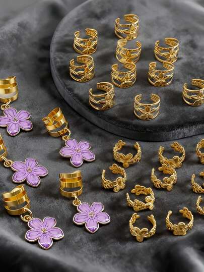 Las 25 piezas de nuevas flores para rastas tienen aberturas ajustables, son lindas y juguetones, y son perfectos para citas diarias