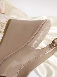 2026新款夏季百搭罗马风厚底单带粗跟女凉鞋 - 杏色 - 查看 11