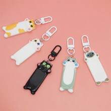 Cute Cartoon Cat Keychain Pendant, Adorable Backpack Charm, Versatile Small Accessory, Minimalist Daily Wear, Funny Street Style Keychain, Creative Bag Charm, Personalized Cartoon Everyday Accessory - Multicolor - View 13