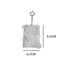 1pc Transparent Snowflake Acrylic 3-Inch Card Holder, Idol Fan Mini Card Display, Student Card Pouch - Snowflake Card Holder - View 6