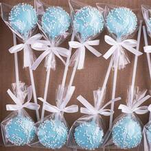 100pcs 3.15" X 4.7" Lollipop Clear Cellophane Bags (With Twist Ties), Suitable For Cake Pops And Lollipop Packaging - Clear - View 8