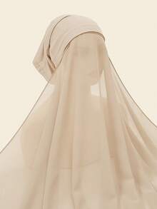 1pc Women Solid Color Muslim Headscarf, Tube Hat, Hijab Scarf - Multicolor - View 10